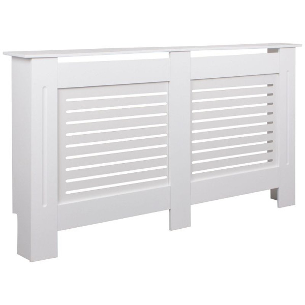 Wohnling Design Cache-radiateur laqué blanc mat 152x83x19 cm, WL5.746