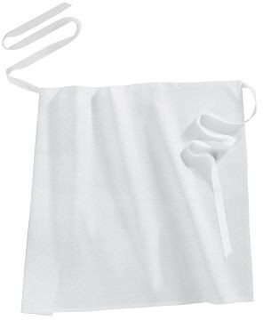 Tablier de bistro Contacto/attache devant 80 x 90 cm, blanc, 6551/084