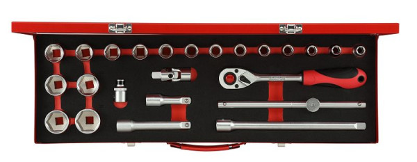Jeu de clés à douilles rouges GEDORE 1/2 SW10-32mm 24 pièces, 3300006
