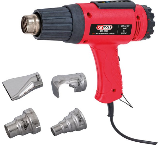 Kit d'appareils à air chaud KS Tools avec 4 accessoires, 960.1190