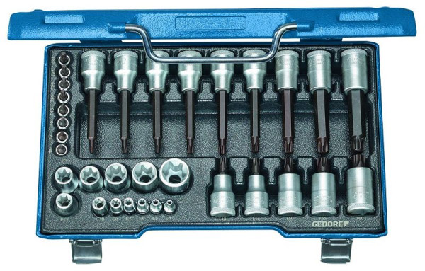 GEDORE jeu de tournevis 1/2"+1/4" 34 pièces, 6129440