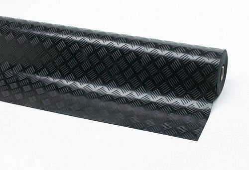 Tapis antidérapant en caoutchouc DENIOS, résistant à l'huile, 140 cm x 10 m, noir, 165-098