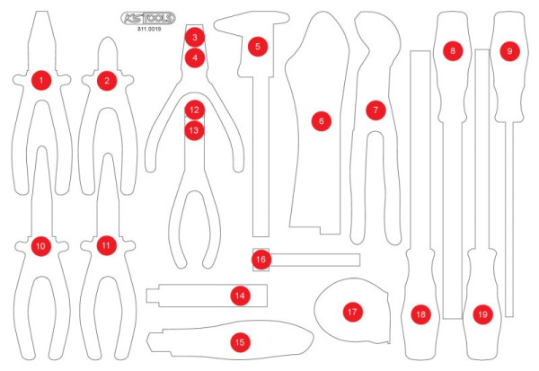 KS Tools Insert en mousse vide pour 811.0019, 811.0019-97