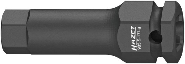 Hazet Impact Machine Tournevis Douille, Carré Creux 12,5 mm, Profil à Six pans creux, 17 mm, Version Longue, 985S-17LG