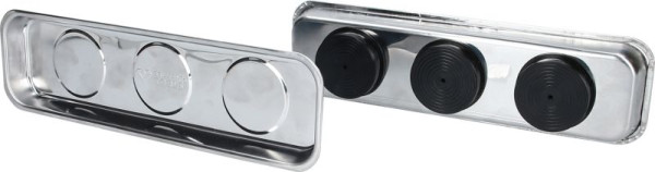 Brilliant Tools Ensemble de plateaux/bols magnétiques en acier inoxydable 65 x 226 mm 2 pièces BT691155