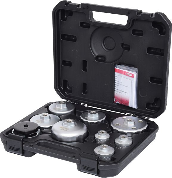 Jeu de clés de service d'huile KS Tools pour filtre à huile et couvercles de boîtier de filtre, 9 pièces, 150.9210