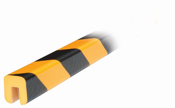 Protection des bords Knuffi, profil d'avertissement et de protection type G, jaune/noir, 1 mètre, PG-10016