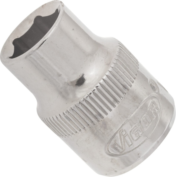 Insert de clé à douille VIGOR, carré creux 10 mm (3/8"), profil à six pans extérieurs, 9 mm, V2275N
