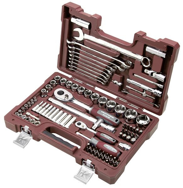 Jeu de clés à douille Kraftwerk, 1/4 "+1/2", 93 pièces, 204203601