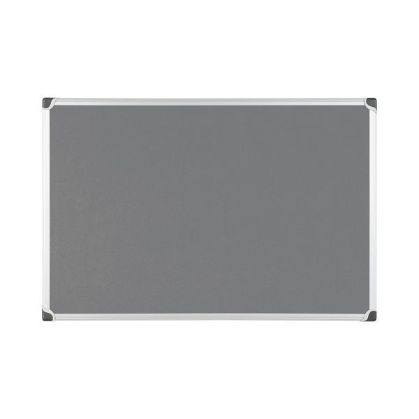 Tableau en feutre Bi-Office Maya W-Series gris avec cadre en aluminium 180x90cm, FA0742178