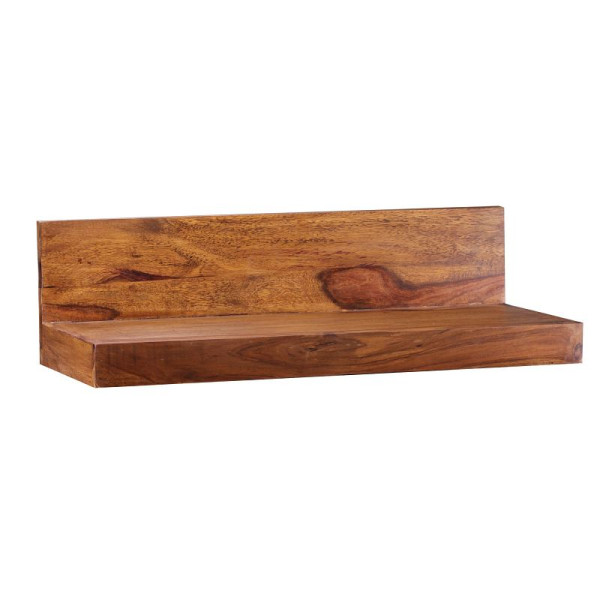 Wohnling étagère murale MUMBAI bois de Sesham massif 60 cm, style maison de campagne, bois véritable, produit naturel, WL1.572