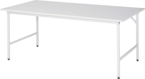 Table de travail RAU série Jerry (3030) - réglable en hauteur, plaque en mélamine EGB, 2000x800-850x1000 mm, 06-500ME10-20.12