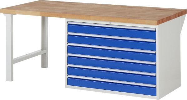 Etabli RAU série 7000 - modèle 7716, L2000 x P900 x H840 mm, base système L2000 x P850 x H800 mm, 03-7716A1-209B4S.11