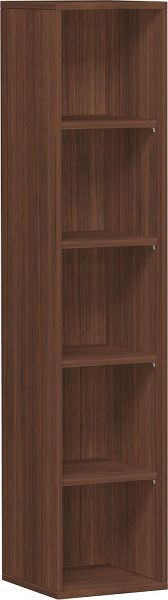 Étagère geramöbel, 4 étagères décoratives, 400x425x1920, noyer, N-10R504-N