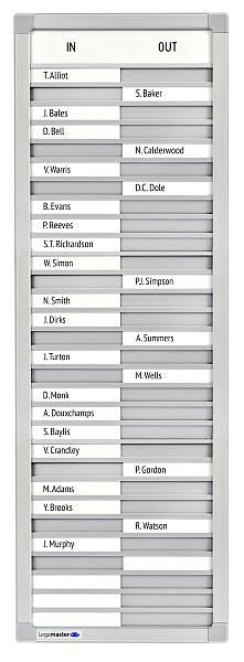 Carte entrée-sortie Legamaster PROFESSIONAL 77x26cm, 7-622300