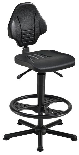 Siège de travail pivotant Mey W13-25-H-PU-FR3, réglable en hauteur, 01071