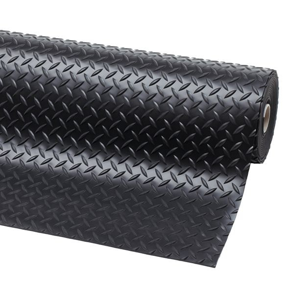 Notrax Diamond Plate Runner Tapis et revêtement de sol 4,7 mm 737, noir, 91 cm, vendu au mètre, 737C0036BL