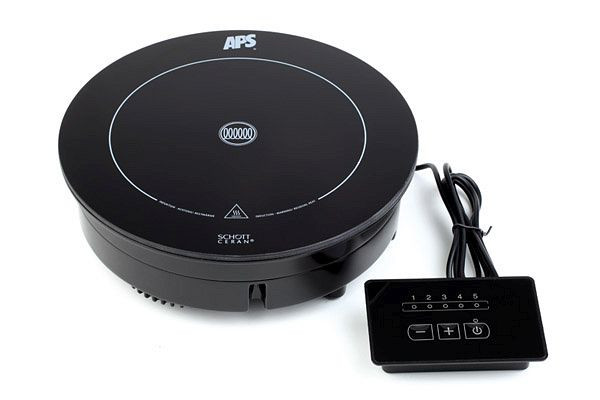 Plaque à induction APS, Ø 24 cm, 900 watts, pour chafing Dish, avec régulateur, utilisable uniquement avec un cadre métallique assorti, 12295