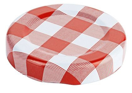 Couvercle Contacto pour pot à confiture, à carreaux rouges et blancs, 2740/903