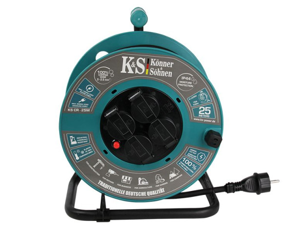 Enrouleur de câble d'extension Könner & Söhnen, 3600 W, KS CR-25M