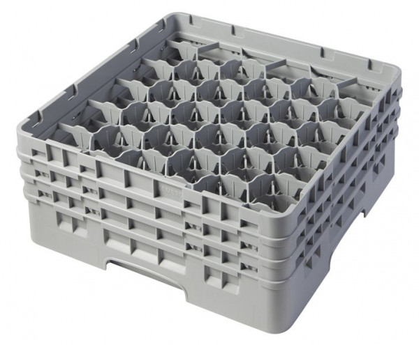 Panier de lavage Cambro 30 compartiments Camrack®, 17,4 cm, gris doux, 3 pièces, 30S638151
