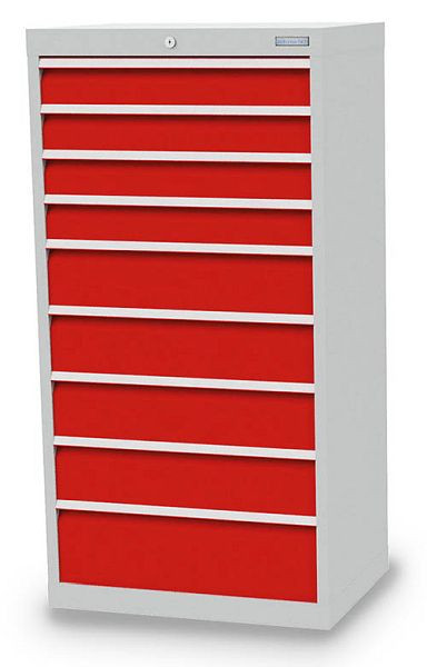 Armoire à tiroirs Bedrunka+Hirth, profondeur 500 mm, R 24-16, 680 x 500 x 1039 mm, 9 x tiroirs (4x 100VA, 4x 150VA, 1x 200VA), capacité de charge 50 kg, 613.441