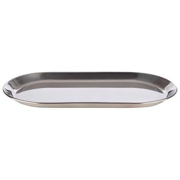 Plateau de service APS -KAFFEEHAUS-, 30 x 15,5 cm, hauteur : 1,5 cm, acier inoxydable, poli, 30149