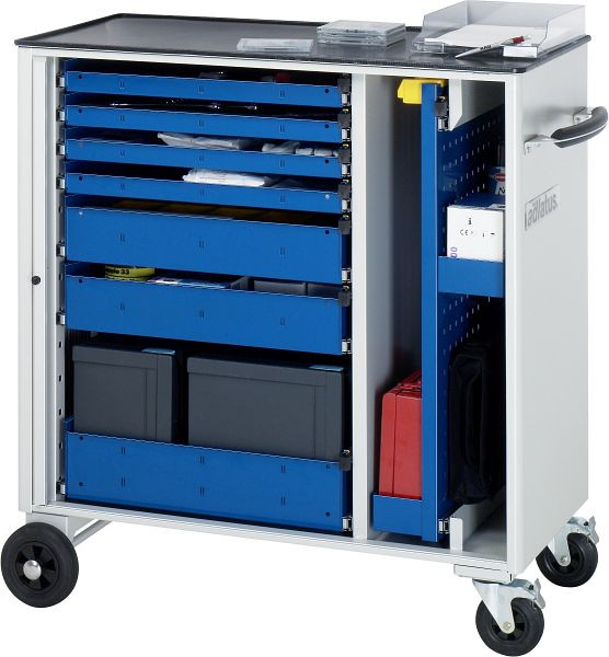 Chariot à outils RAU série adlatus modèle 10660, L1025 x P520 x H1080 mm, avec support métallique, 02-10660.11