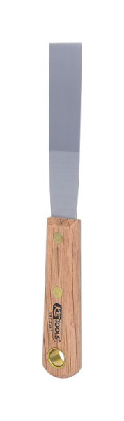 Spatule en acier inoxydable KS Tools, 25 mm, avec manche en bois, 907.2261