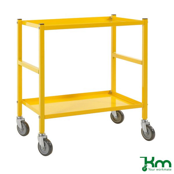 Chariot de table Kongamek, 4 roulettes, Jaune, KM5100