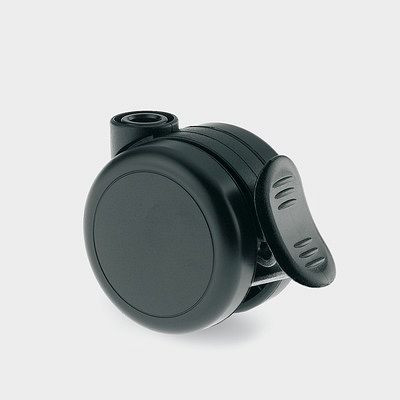 Roulette pivotante TENTE-ROLLEN avec frein, roue Ø 65 mm, capacité de charge 50 kg, hauteur 68 mm, D 75 Shore, 5925UOI065L51-10 DOM23