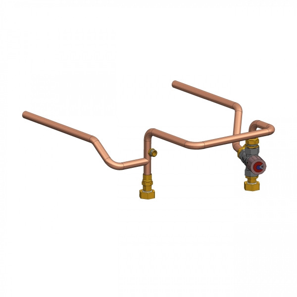 Kit mélangeur d'eau potable Solarbayer PLT18 AC Compact, mélangeur d'eau potable avec kit de tuyauterie, 330801200
