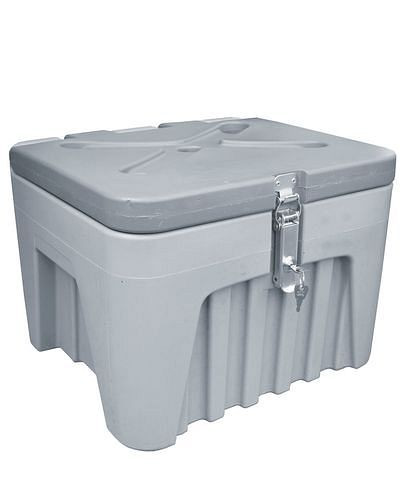 Boîte universelle DENIOS en plastique (PE), grise, verrouillable, 29 litres, 247-510