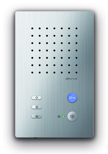 Poste intérieur audio TCS pour appels mains libres série Carus ADAPTO, montage en saillie argent, CAI1000-0150