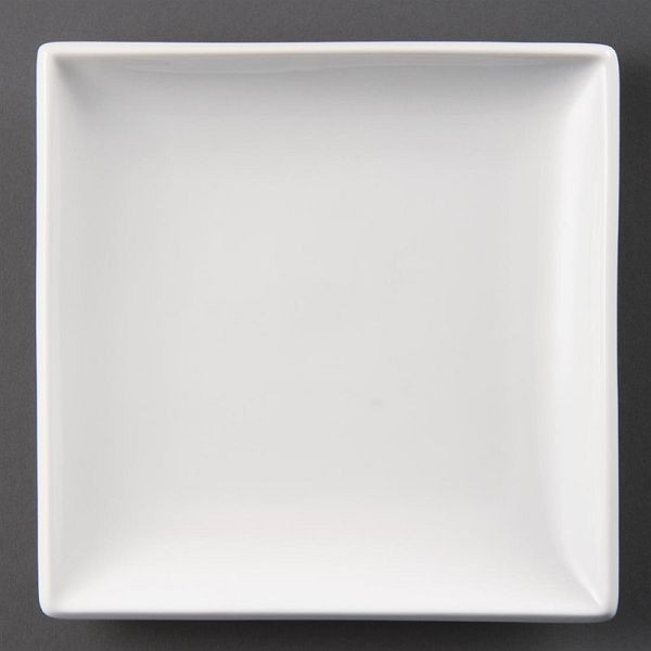 Assiettes carrées Olympia Whiteware, UE : 12 pièces