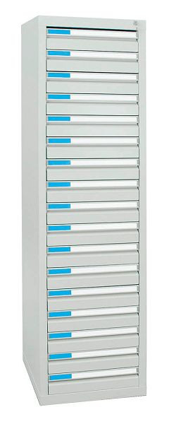 armoire à tiroirs émoussés série ESTA, RAL 7035/7035, 17 tiroirs (17x100 mm), 7605107
