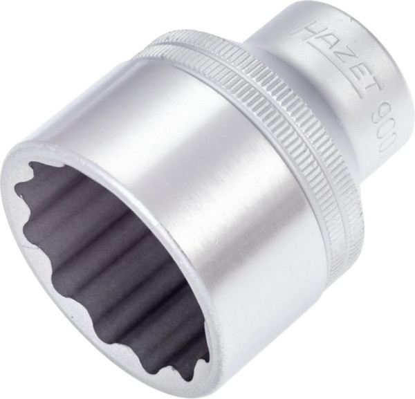 Embout pour clé à douille Hazet, double hexagonal, carré creux 12,5 mm (1/2 pouce), profil de traction externe double hexagonal, 34 mm, 900Z-34