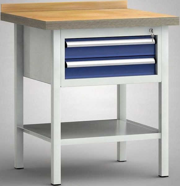 Etabli standard KLW - 750 x 700 x 840 mm L x l x H, WS057N-0750M40-E7022