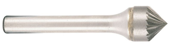 Fraise en carbure Projahn forme K cône 90 ° d1 3,0 mm, diamètre de la tige 3,0 mm coupe transversale, 701063030