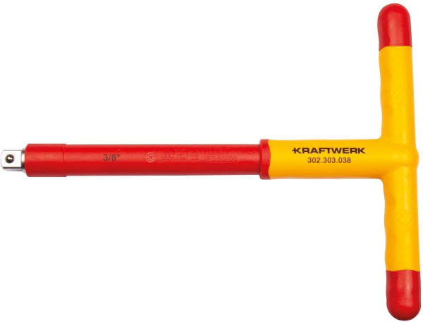 Kraftwerk 3/8" poignée en T pour électricien 200 mm VDE, 302.303.038