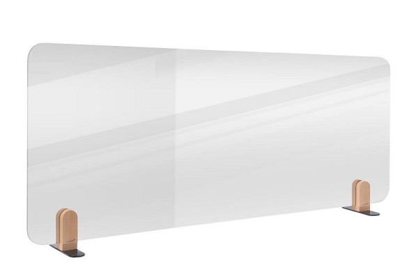 Cloison de table transparente Legamaster ELEMENTS 60x160cm acrylique avec 2 supports, 7-209722