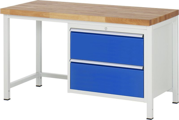 Etabli RAU série 8000 - modèle 8255, L1500 x P700 x H840-1040 mm, base système L1495 x P650 x H800-1000 mm, 03-8255A1-157B4H.11