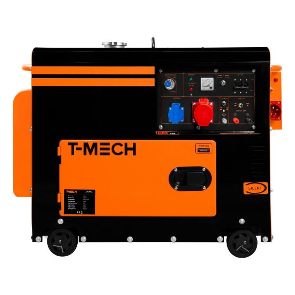 Générateur diesel T-Mech, groupe électrogène triphasé 400 V, silencieux, 210369