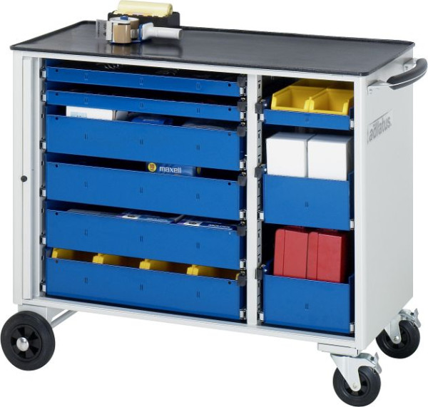 Chariot à outils RAU série adlatus modèle 10470, L1025 x P520 x H890 mm, avec support métallique, 02-10470.11