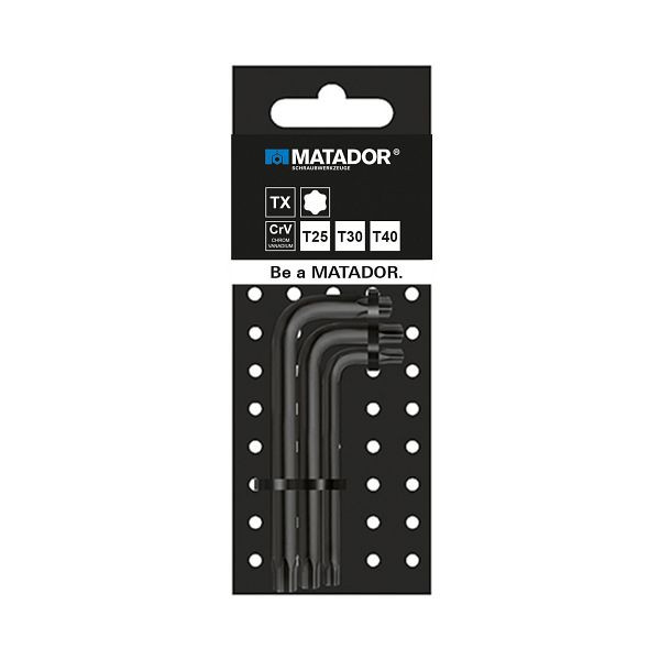 Jeu de tournevis coudés MATADOR, TORX®, Minis, T25 / T30 / T40, 0443 9032