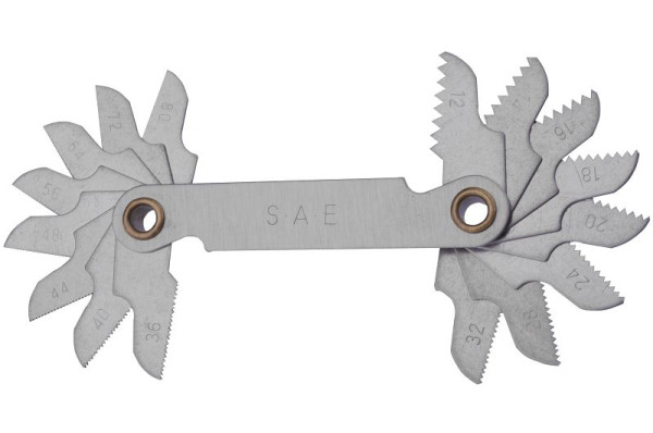 Gabarit de filetage GSR 16 feuilles filetage unifié en pouces ASME B1.1 pas 12 - 80", 05001090