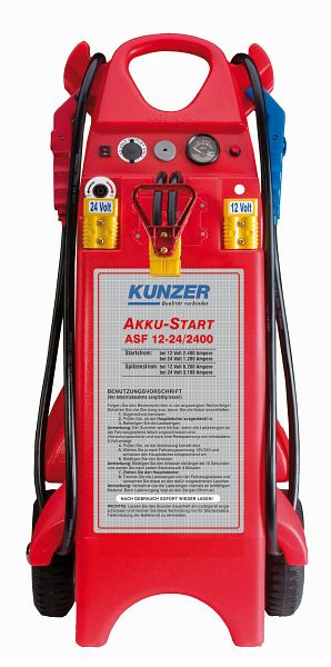 Kunzer démarreur à batterie mobile 12V 2400A, 24V 1200A, ASF 12-24/2400