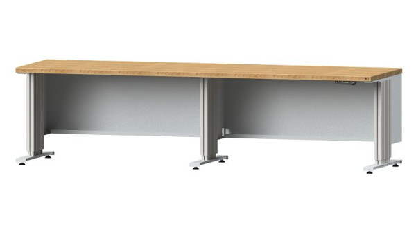 Établi ANKE LIFT, modèle 190, 2800 x 800 x 740-1140 mm, RAL 7035, BMP 40 mm, 405.400