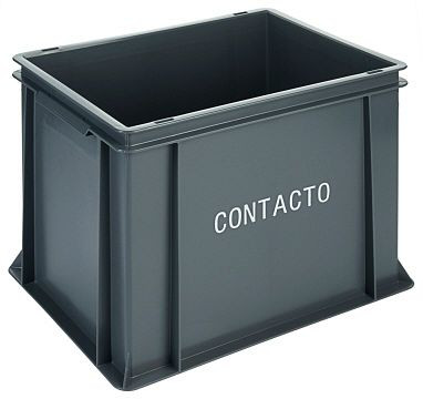 Caisse de transport empilable Contacto, haute 40 x 30 x 31 cm, grise, 2511/400