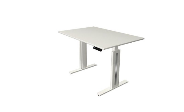 Kerkmann Move 3 Fresh table assis/debout, L 1200 x P 800 mm, réglable en hauteur électriquement de 720 à 1200 mm, blanc, 10183610